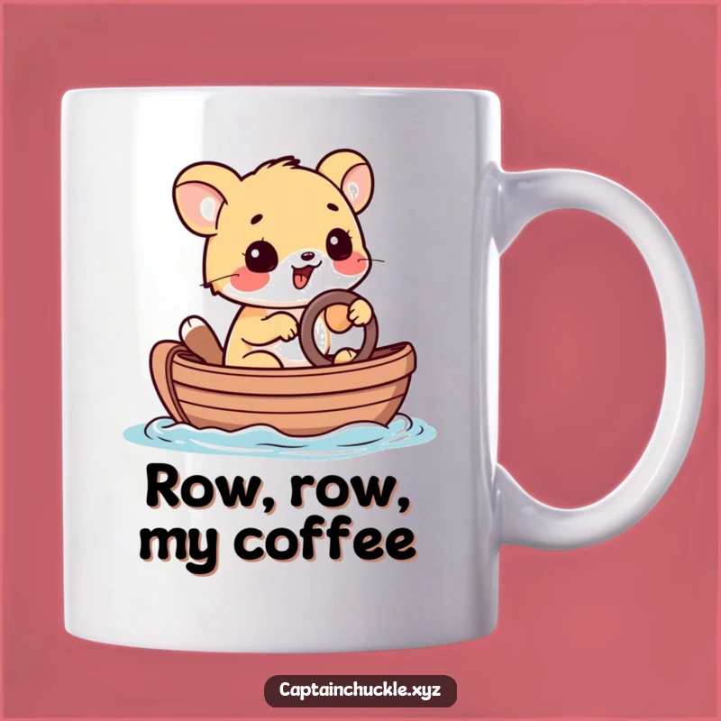 Funny Animal Sailor Mug: Playful Steerer, Determined Grin, Perfect Funny Gift