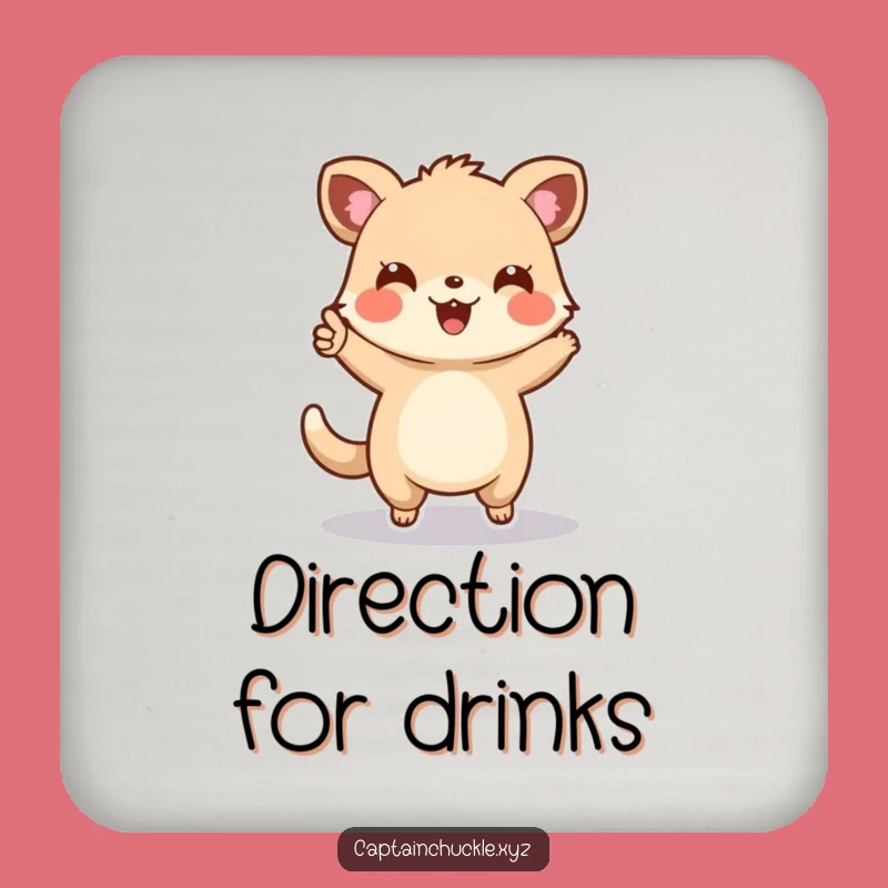 Funny Animal Explorer Coaster: Cheerful Map Protector, Fun Funny Gift