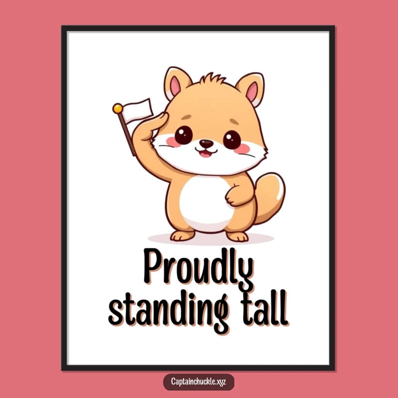 Funny Patriotic Animal Poster a Bold and Funny Gift