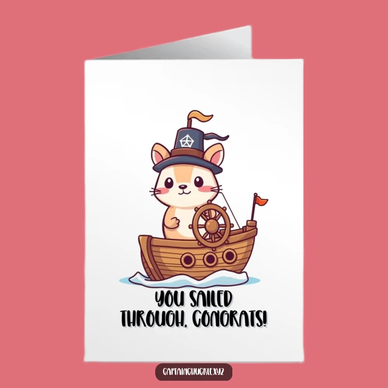 Free Printable Congrats Card Funny: Captain Animal, Voyage Downloadable Gift