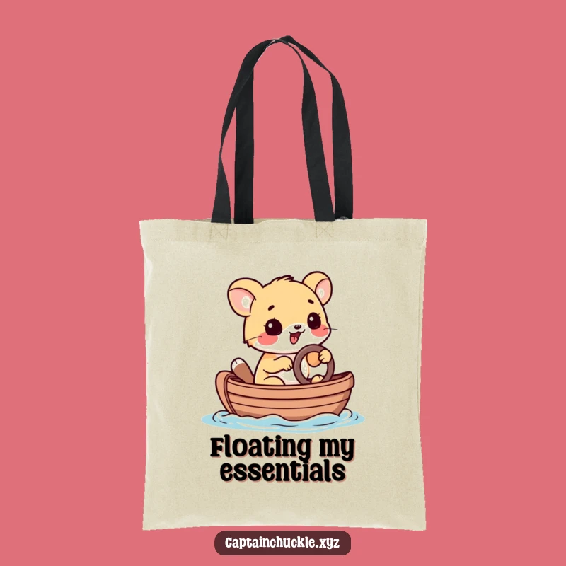 Funny Animal Sailor Tote Bag: Playful Steerer, Ready for Adventure, Fun Funny Gift